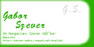 gabor szever business card